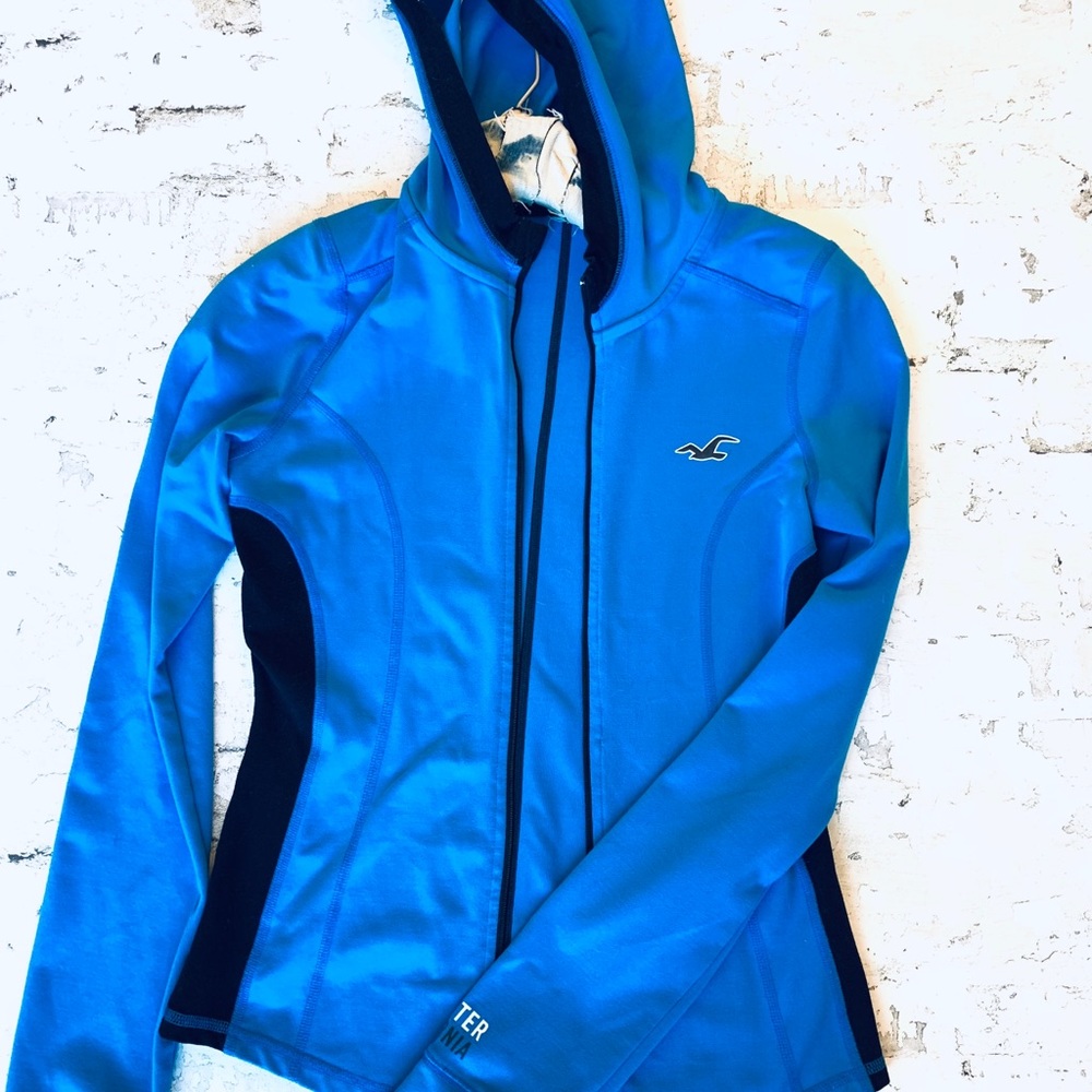 HOLLISTER Blue Track Jacket with Thumb Holes
